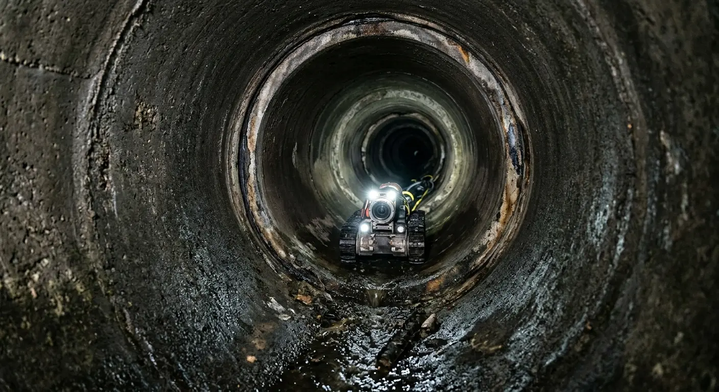 Robotic sewer camera inspecting pipe interior for Sewer Line Repair in Lincolnwood
